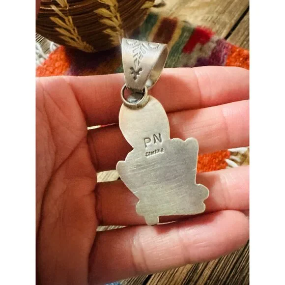 Handcrafted Sterling Silver, Spiny & Turquoise Pendant